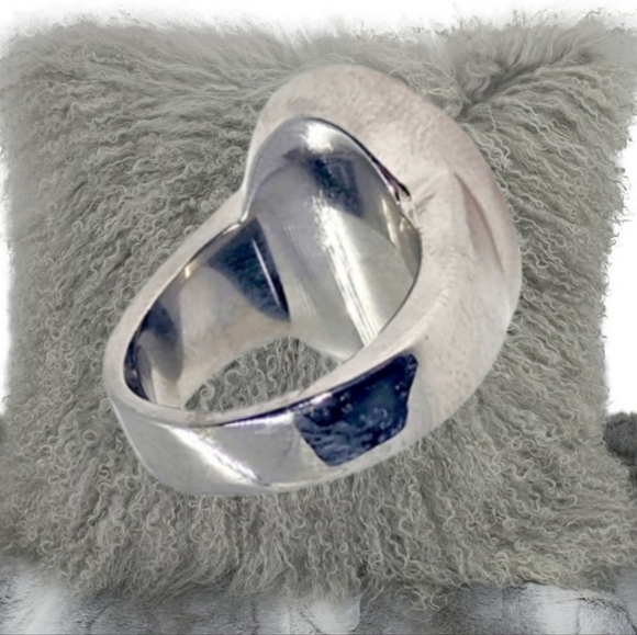 .Silver Plated Ring with Mother of Pearl - Picture 4 of 6